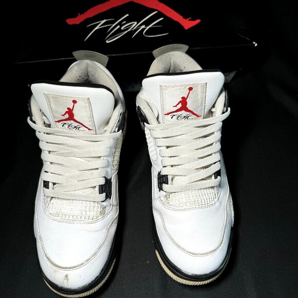 Size 8.5 - Nike Air Jordan 4 Retro OG White Cement 2016 Men's Shoes - Picture 4 of 9